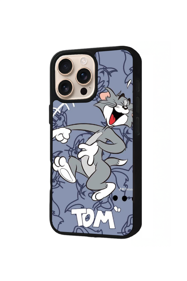 iPhone 16 Pro Uyumlu Tom And Jerry Tasarımlı Glossy Premium Kılıf