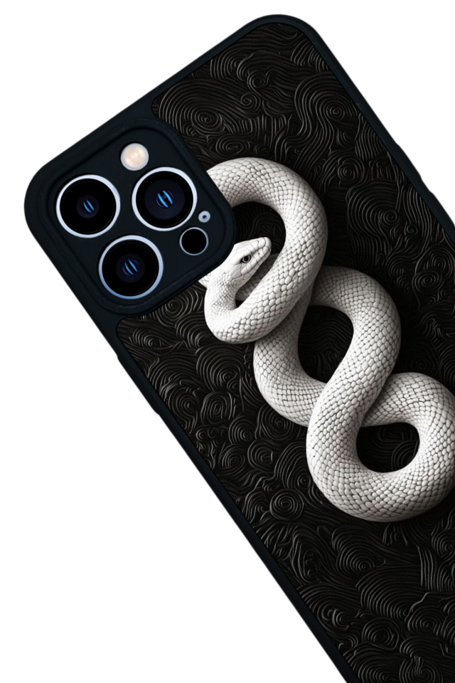 iPhone 12 Pro Max Uyumlu Yılan Tasarımlı Glossy Premium Kılıf