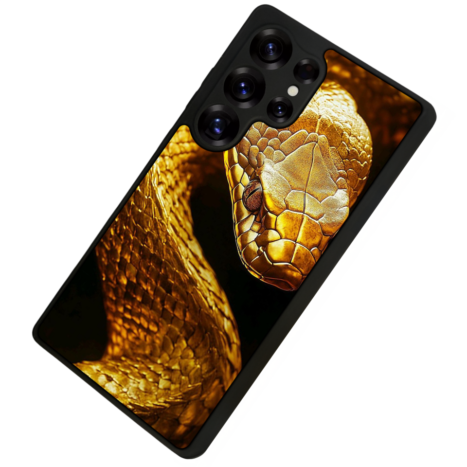 Samsung Galaxy S25 Ultra Uyumlu Yılan Tasarımlı Glossy Premium Kılıf