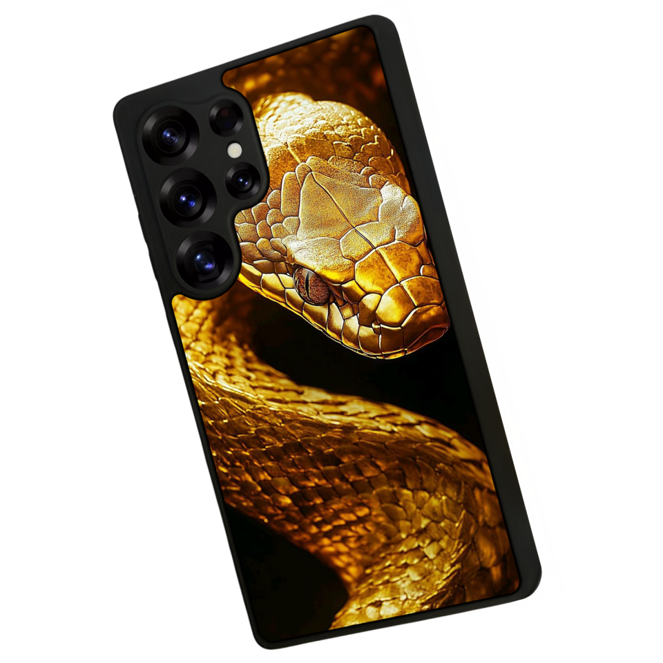 Samsung Galaxy S25 Ultra Uyumlu Yılan Tasarımlı Glossy Premium Kılıf