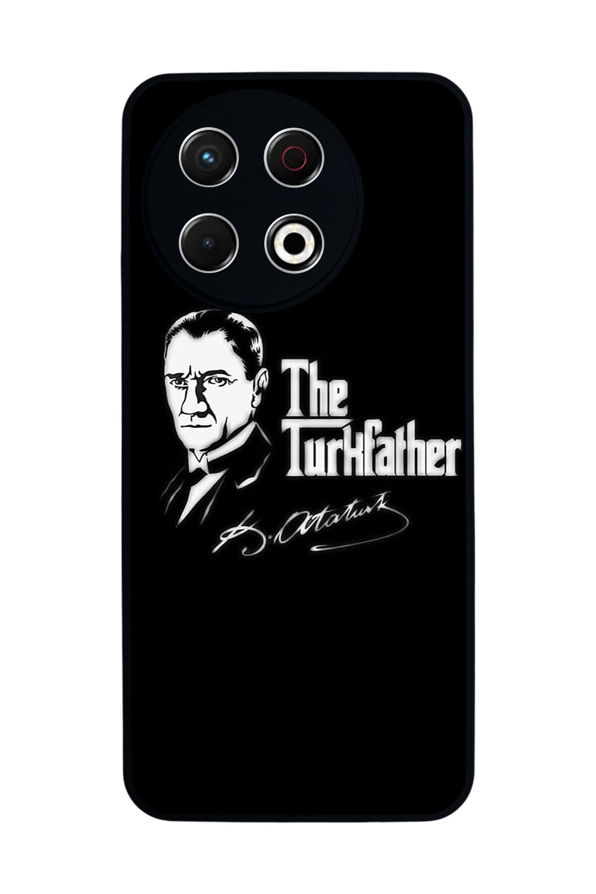 Tecno Spark 30 Pro Uyumlu Mustafa Kemal Ataturk Tasarımlı Glossy Premium Kılıf