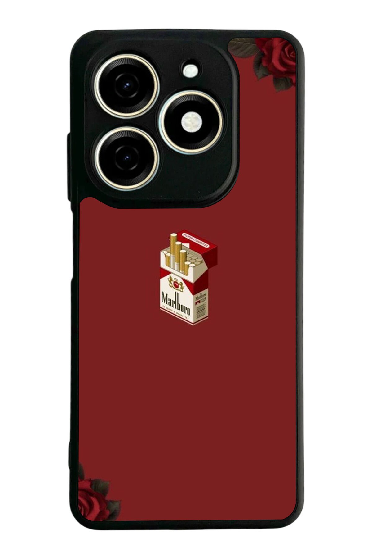 Infınıx Smart 8 Pro Uyumlu Kirmizi Tasarımlı Glossy Premium Kılıf
