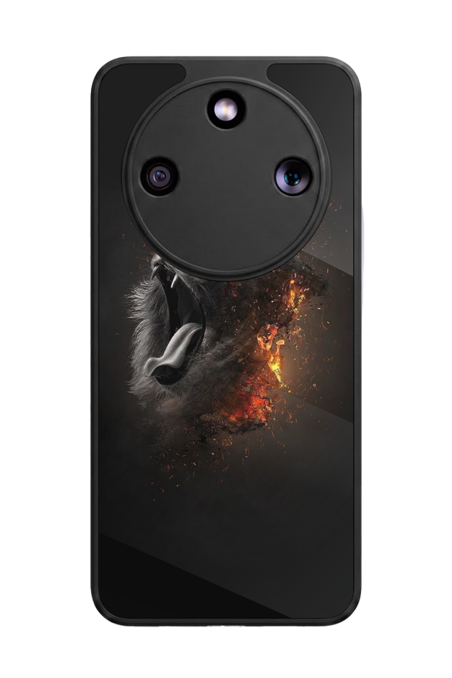 Honor Magic 8 Lite Uyumlu Aslan Tasarımlı Glossy Premium Kılıf