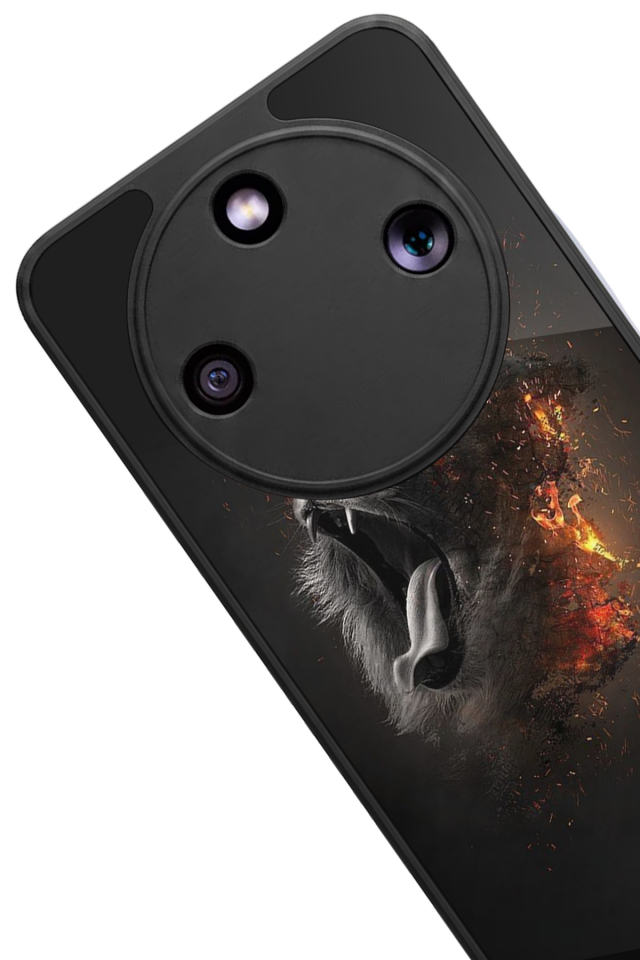 Honor Magic 8 Lite Uyumlu Aslan Tasarımlı Glossy Premium Kılıf