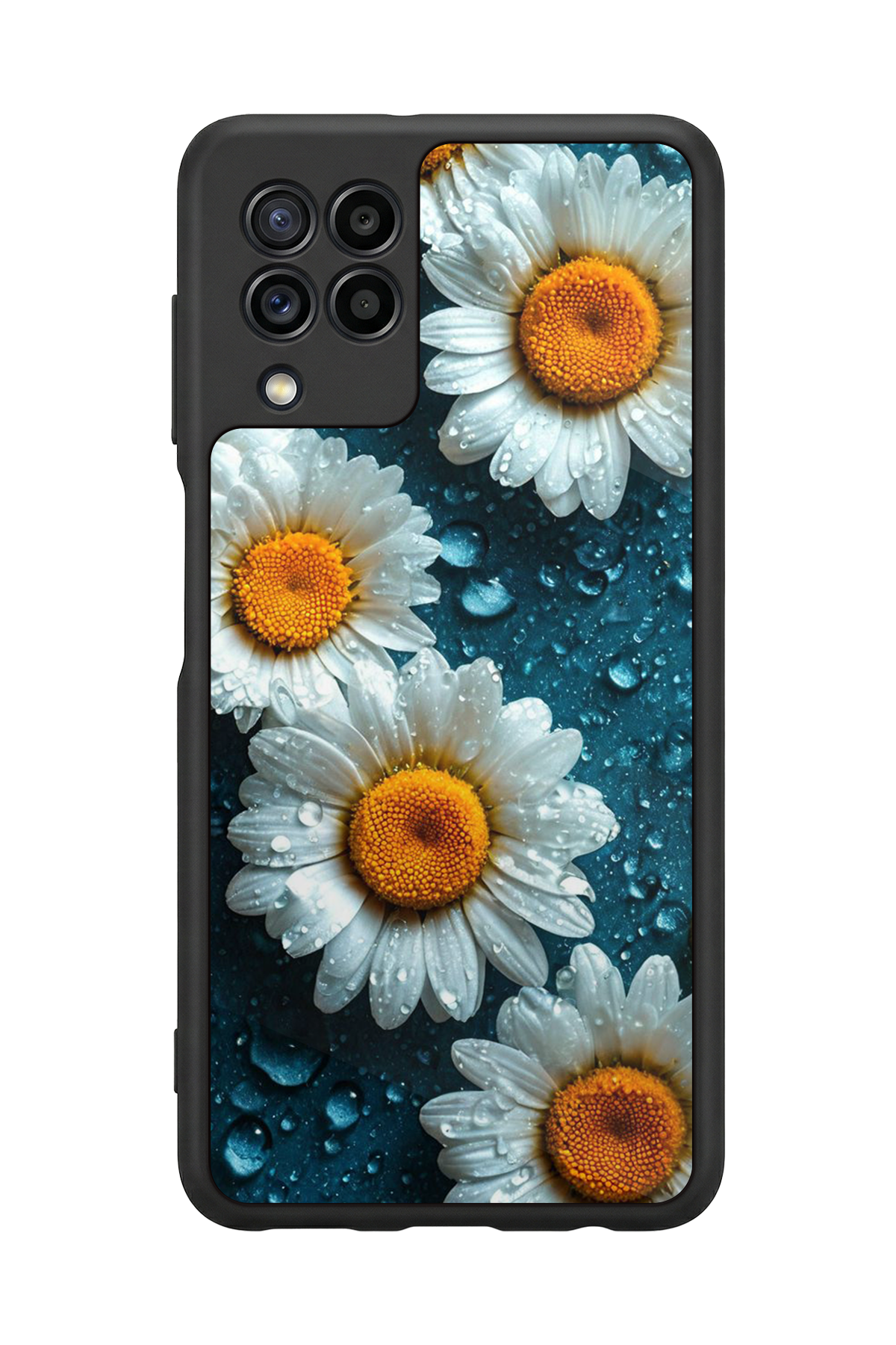 Samsung Galaxy M22 Uyumlu Cicek Tasarımlı Glossy Premium Kılıf