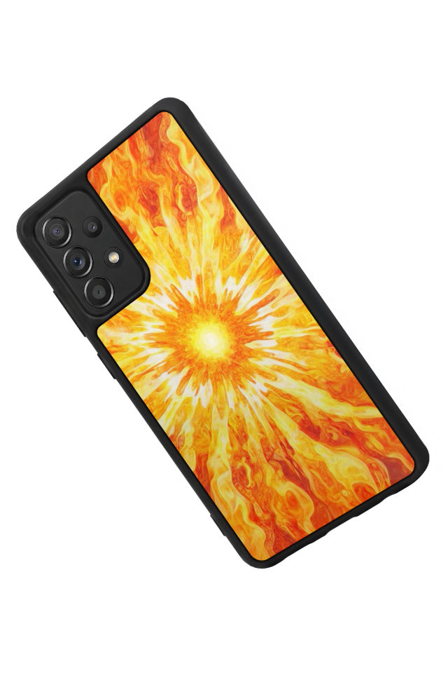 Samsung Galaxy A72 Uyumlu Güneş Tasarımlı Glossy Premium Kılıf