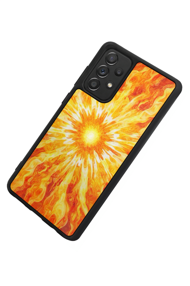 Samsung Galaxy A72 Uyumlu Güneş Tasarımlı Glossy Premium Kılıf