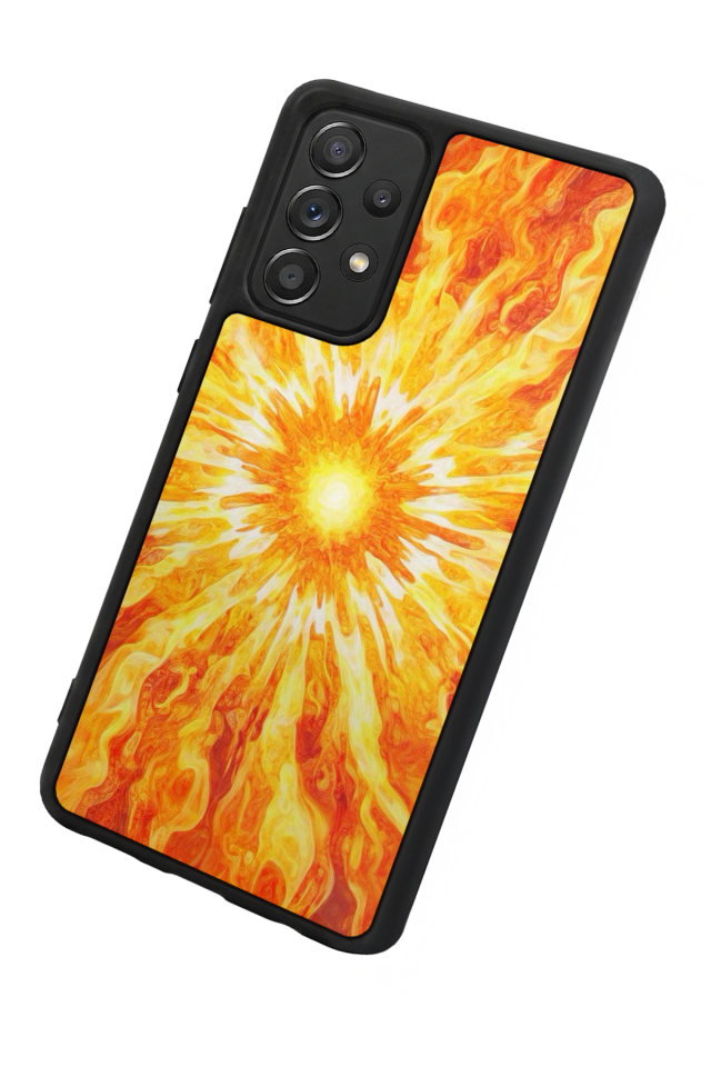 Samsung Galaxy A72 Uyumlu Güneş Tasarımlı Glossy Premium Kılıf