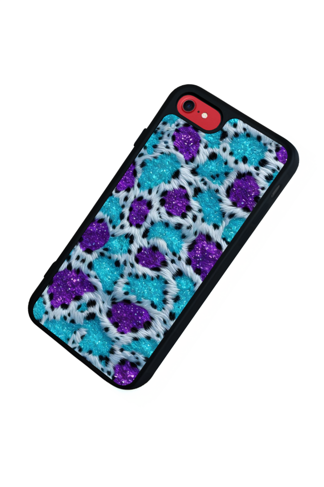 iPhone 8 Uyumlu Hologram Leopar Tasarımlı Glossy Premium Kılıf