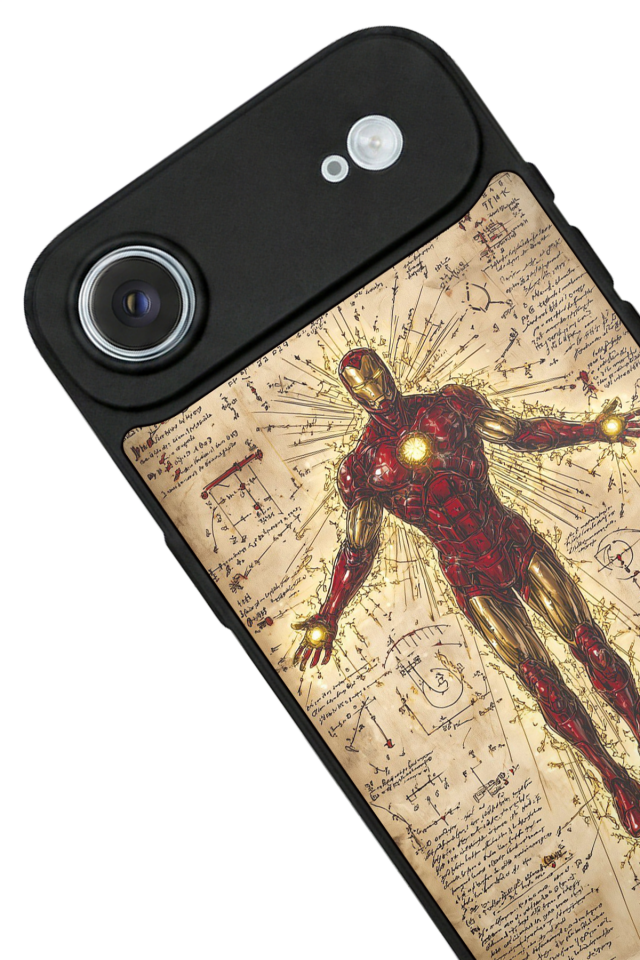 iPhone 17 Air Uyumlu  Iron Man ( Demir Adam ) Tasarımlı Glossy Premium Kılıf