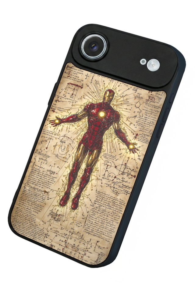 iPhone 17 Air Uyumlu  Iron Man ( Demir Adam ) Tasarımlı Glossy Premium Kılıf