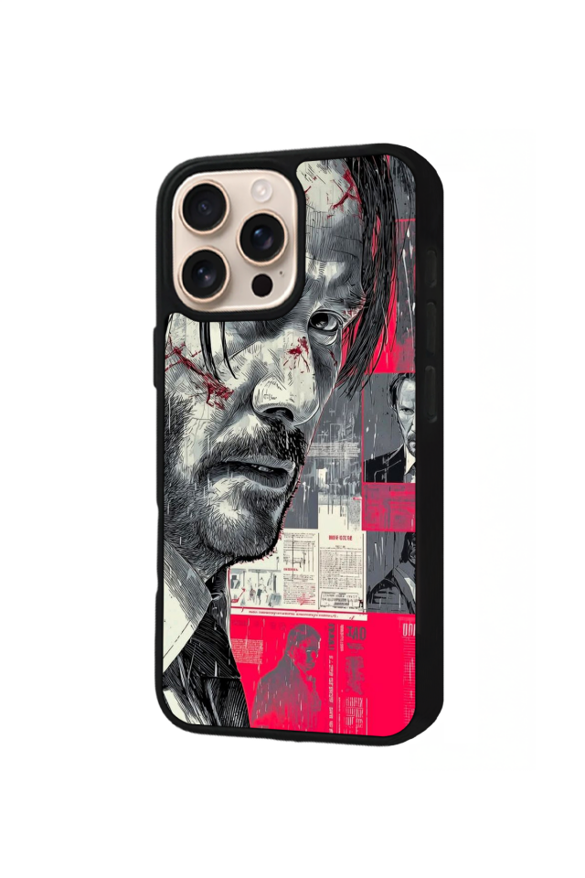 iPhone 15 Pro Uyumlu JohnWick Tasarımlı Glossy Premium Kılıf