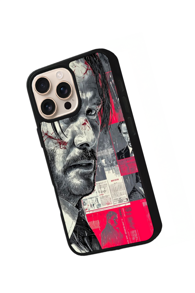 iPhone 15 Pro Uyumlu JohnWick Tasarımlı Glossy Premium Kılıf