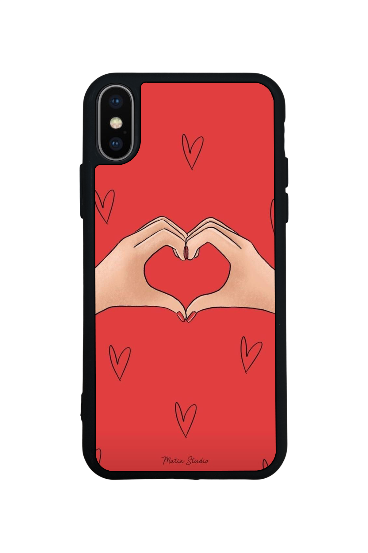 iPhone XS Max Uyumlu Kalp Love Tasarımlı Glossy Premium Kılıf