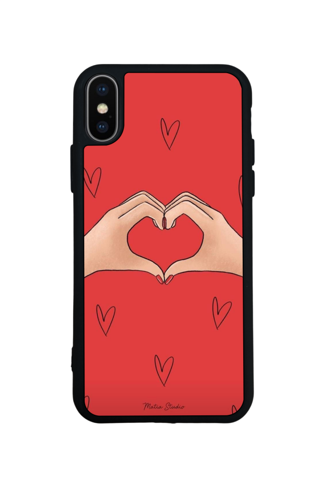iPhone XS Max Uyumlu Kalp Love Tasarımlı Glossy Premium Kılıf