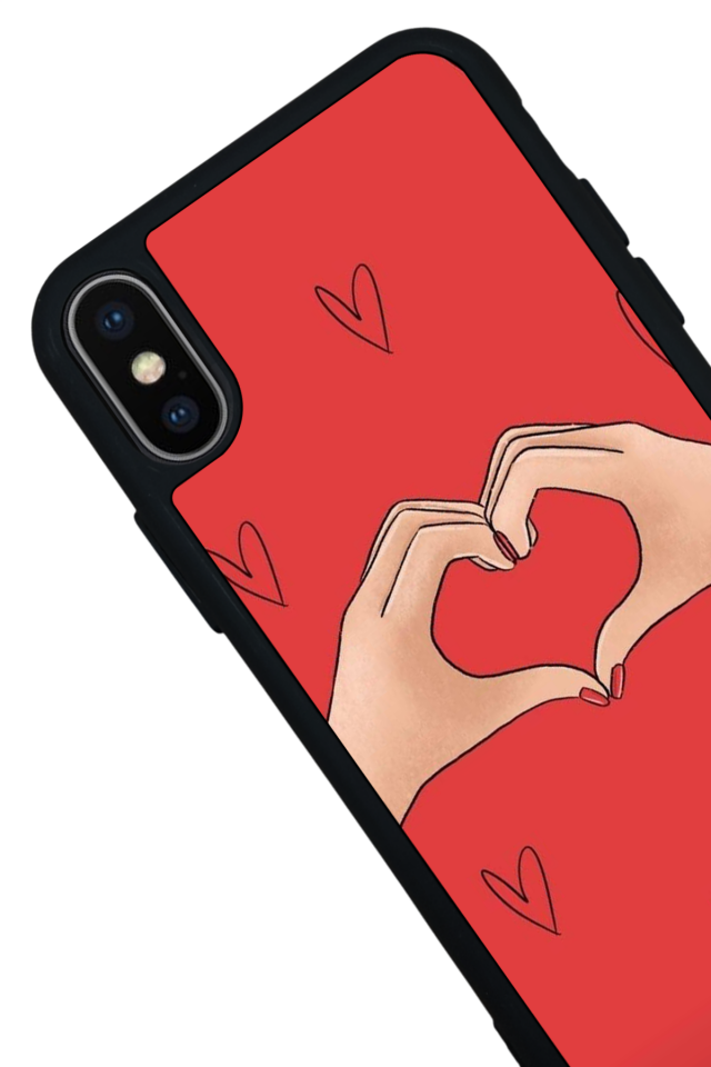 iPhone XS Max Uyumlu Kalp Love Tasarımlı Glossy Premium Kılıf