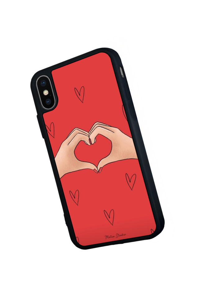 iPhone XS Max Uyumlu Kalp Love Tasarımlı Glossy Premium Kılıf