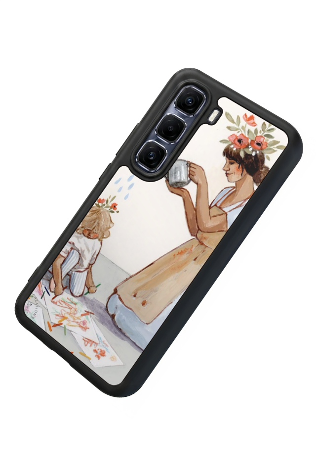 Infinix Hot 60 Pro Plus Uyumlu Kalp Love Tasarımlı Glossy Premium Kılıf