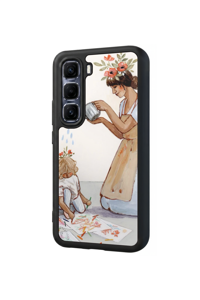 Infinix Hot 60 Pro Plus Uyumlu Kalp Love Tasarımlı Glossy Premium Kılıf