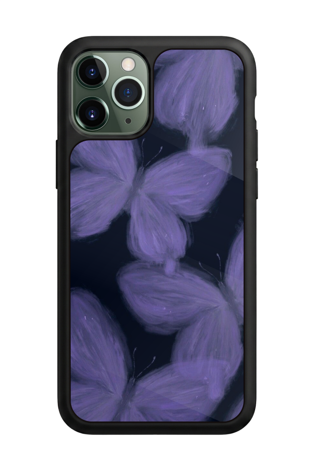 iPhone 11 Pro Max Uyumlu Kelebek Tasarımlı Glossy Premium Kılıf