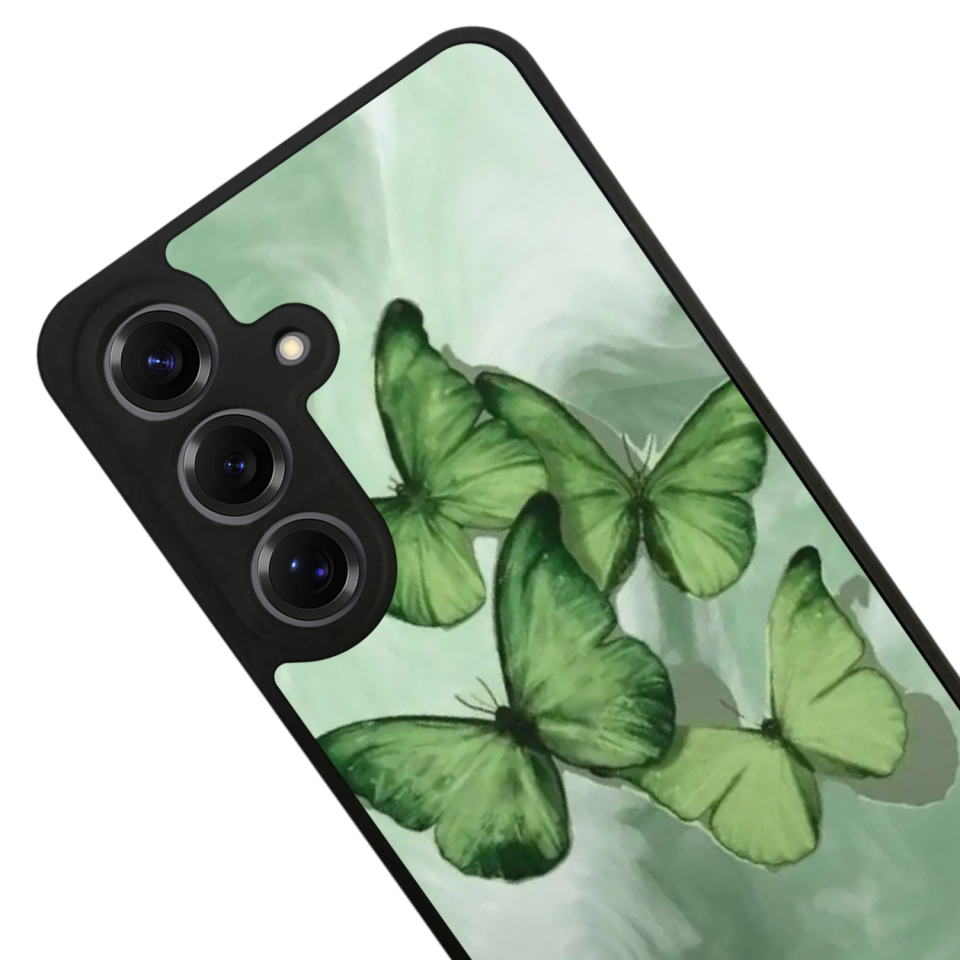 Samsung Galaxy S25 Uyumlu Kelebek Tasarımlı Glossy Premium Kılıf