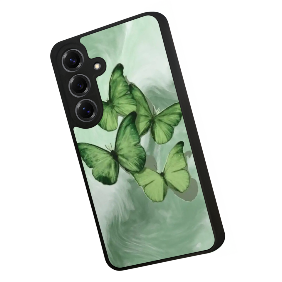 Samsung Galaxy S25 Uyumlu Kelebek Tasarımlı Glossy Premium Kılıf