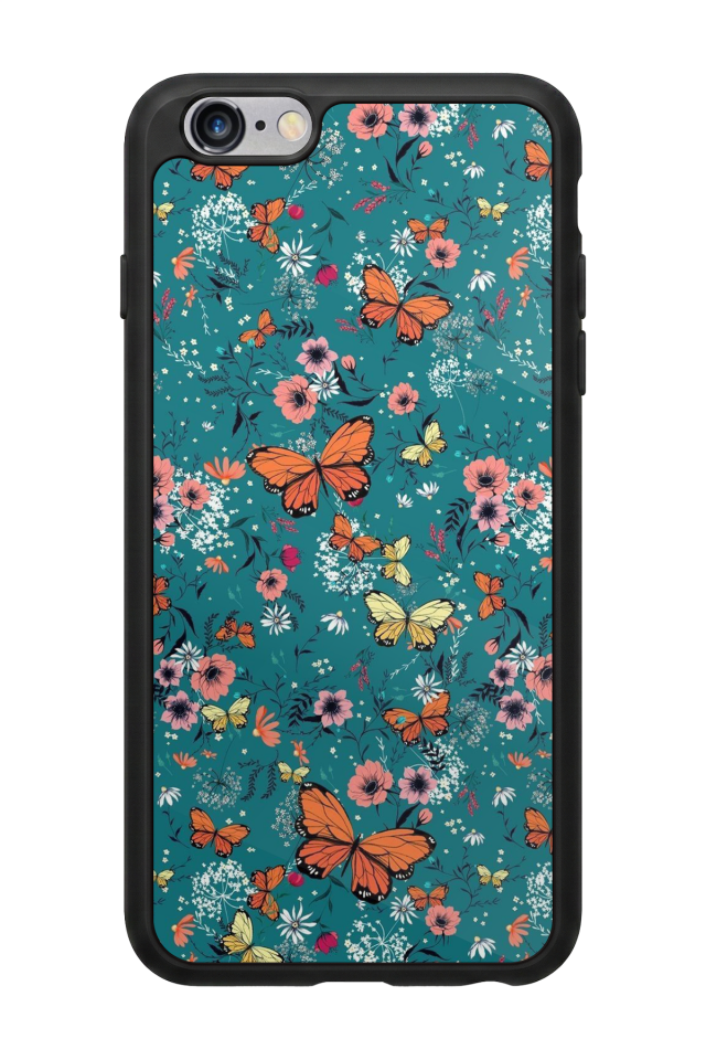 iPhone 6s Plus Uyumlu Kelebek Tasarımlı Glossy Premium Kılıf
