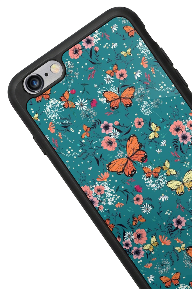iPhone 6s Plus Uyumlu Kelebek Tasarımlı Glossy Premium Kılıf
