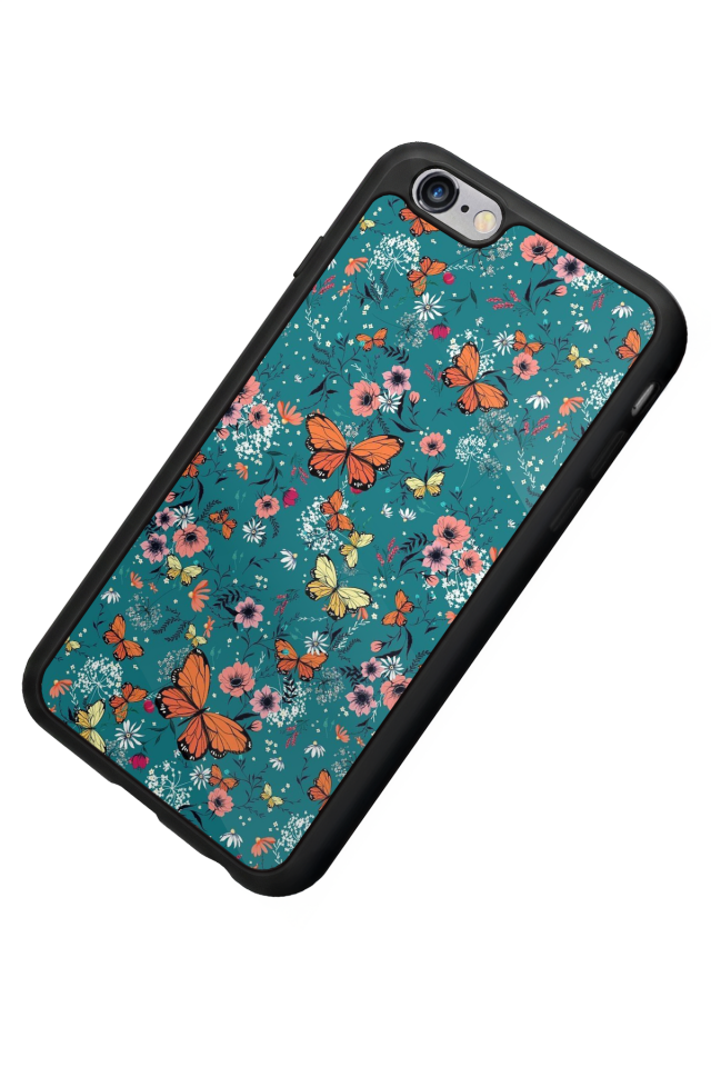 iPhone 6s Plus Uyumlu Kelebek Tasarımlı Glossy Premium Kılıf