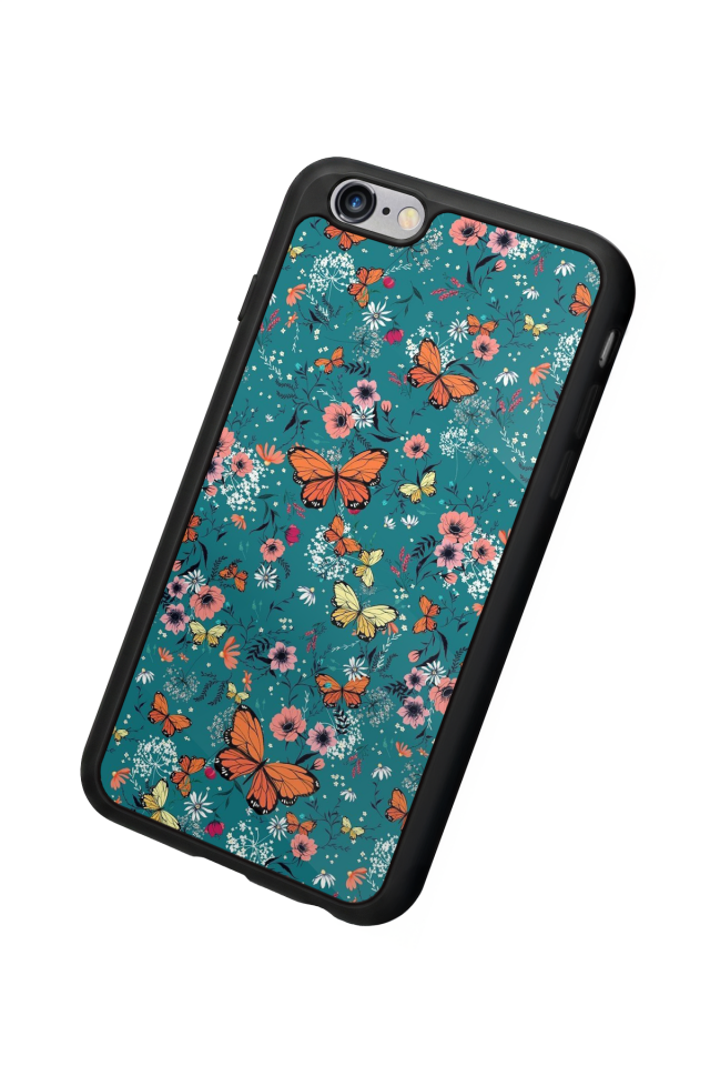 iPhone 6s Plus Uyumlu Kelebek Tasarımlı Glossy Premium Kılıf