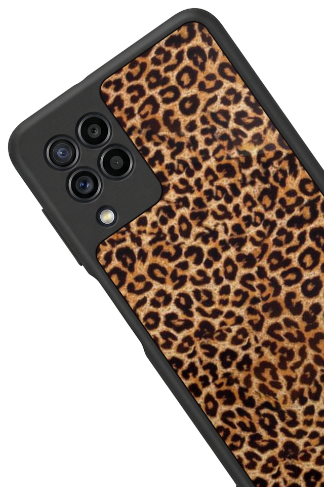 Samsung Galaxy M32 Uyumlu Leopar Tasarımlı Glossy Premium Kılıf