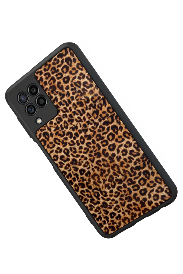 Samsung Galaxy M32 Uyumlu Leopar Tasarımlı Glossy Premium Kılıf