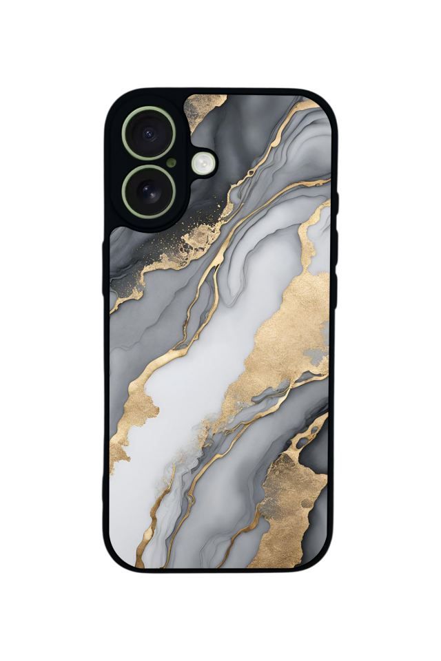iPhone 17 Uyumlu Mermer Marble Tasarımlı Glossy Premium Kılıf
