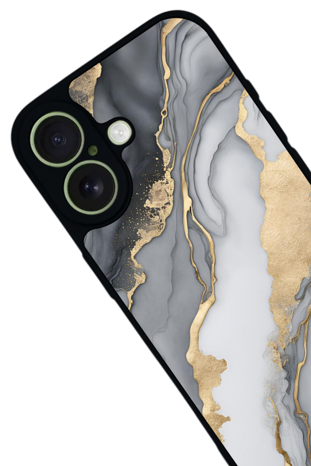 iPhone 17 Uyumlu Mermer Marble Tasarımlı Glossy Premium Kılıf