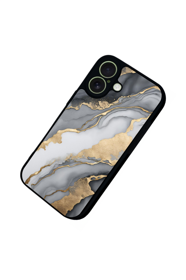 iPhone 17 Uyumlu Mermer Marble Tasarımlı Glossy Premium Kılıf