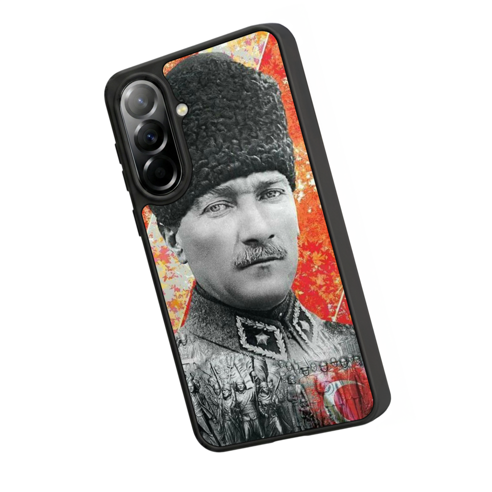 Samsung Galaxy A37 Uyumlu Mustafa Kemal Ataturk Tasarımlı Glossy Premium Kılıf