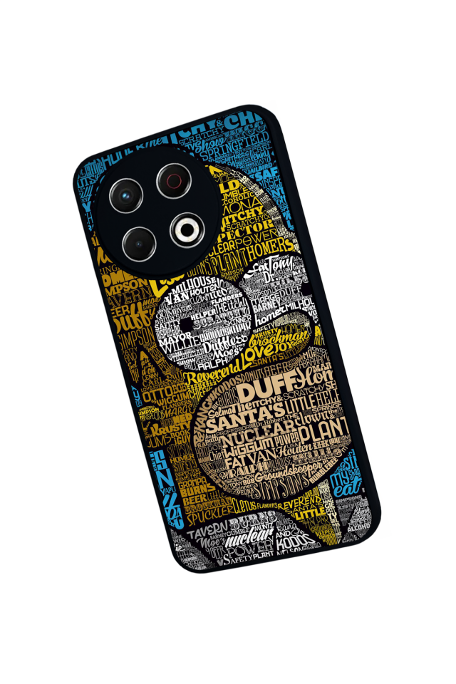 Tecno Spark 30 Pro Uyumlu The Simpsons Tasarımlı Glossy Premium Kılıf