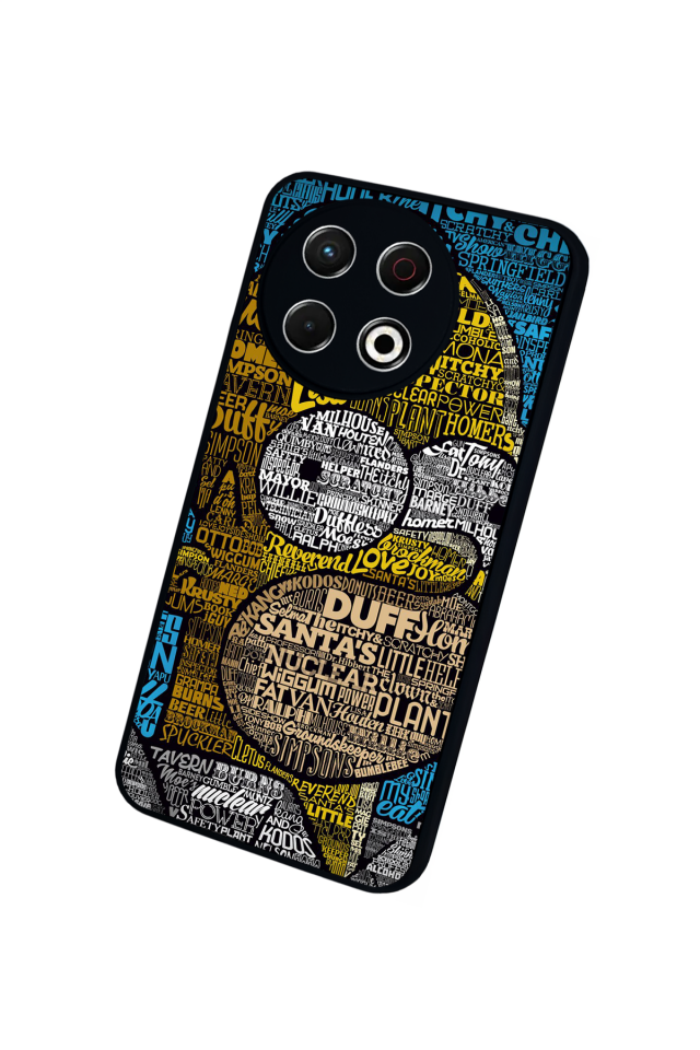 Tecno Spark 30 Pro Uyumlu The Simpsons Tasarımlı Glossy Premium Kılıf