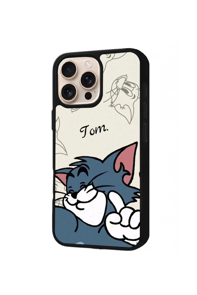 iPhone 16 Pro Uyumlu Tom And Jerry Tasarımlı Glossy Premium Kılıf