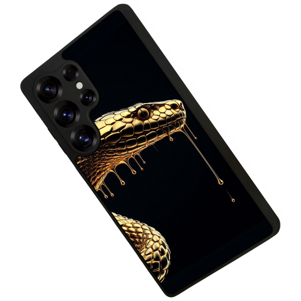 Samsung Galaxy S25 Ultra Uyumlu Yılan Tasarımlı Glossy Premium Kılıf