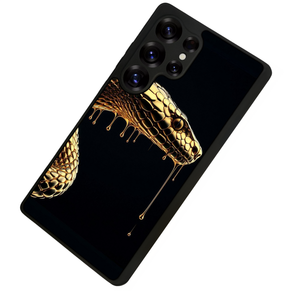Samsung Galaxy S25 Ultra Uyumlu Yılan Tasarımlı Glossy Premium Kılıf
