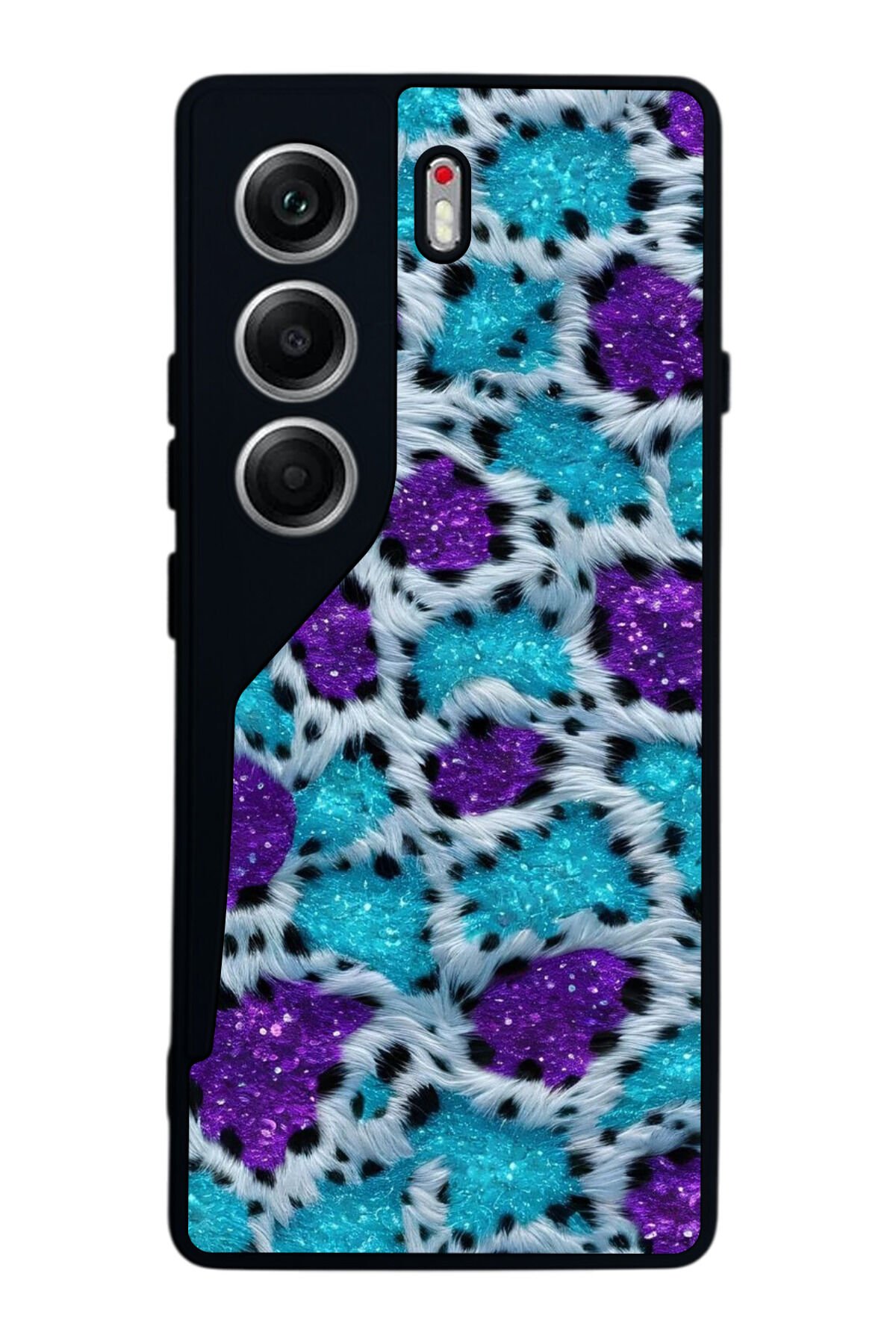 Tecno Camon 40 Uyumlu Hologram Leopar Tasarımlı Glossy Premium Kılıf