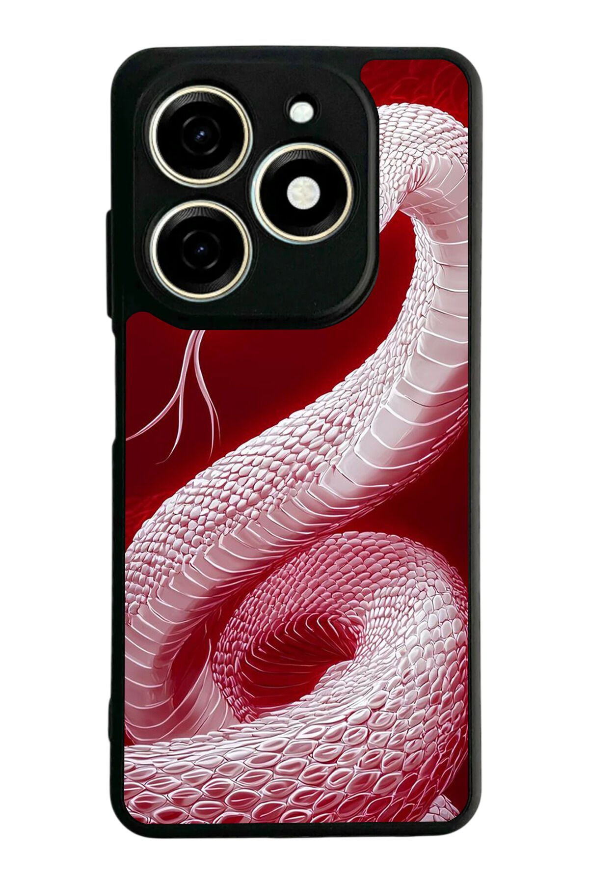 Tecno Spark 20/20C Uyumlu Yılan Tasarımlı Glossy Premium Kılıf