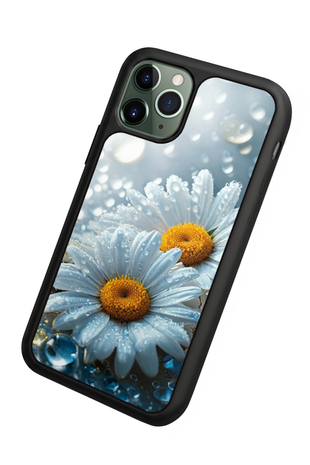iPhone 11 Pro Uyumlu Cicek Tasarımlı Glossy Premium Kılıf
