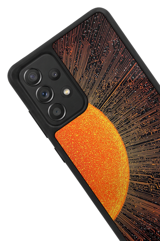 Samsung Galaxy A72 Uyumlu Güneş Tasarımlı Glossy Premium Kılıf