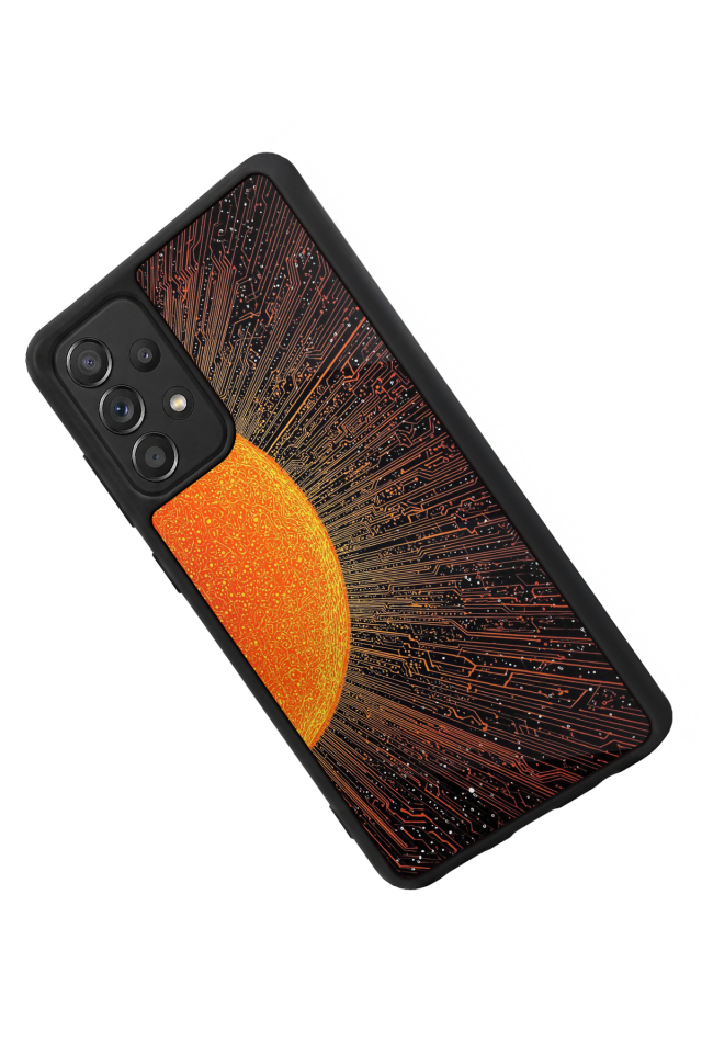 Samsung Galaxy A72 Uyumlu Güneş Tasarımlı Glossy Premium Kılıf