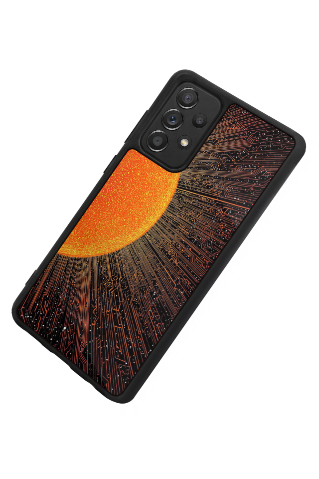 Samsung Galaxy A72 Uyumlu Güneş Tasarımlı Glossy Premium Kılıf