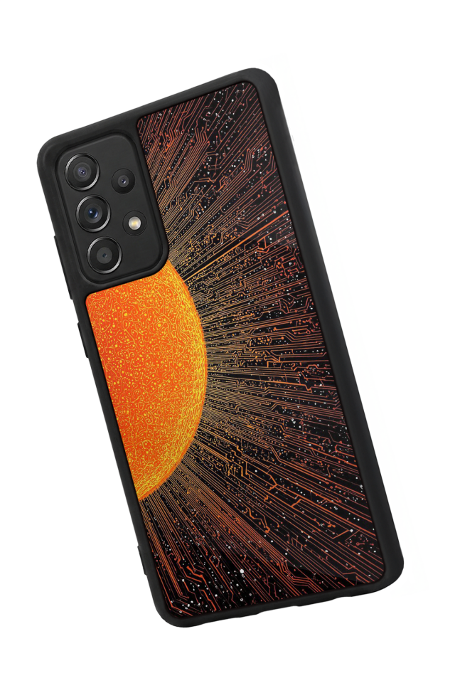 Samsung Galaxy A72 Uyumlu Güneş Tasarımlı Glossy Premium Kılıf