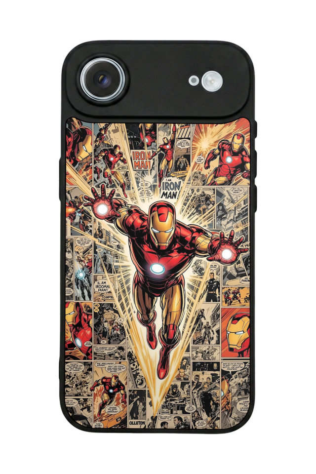 iPhone 17 Air Uyumlu  Iron Man ( Demir Adam ) Tasarımlı Glossy Premium Kılıf