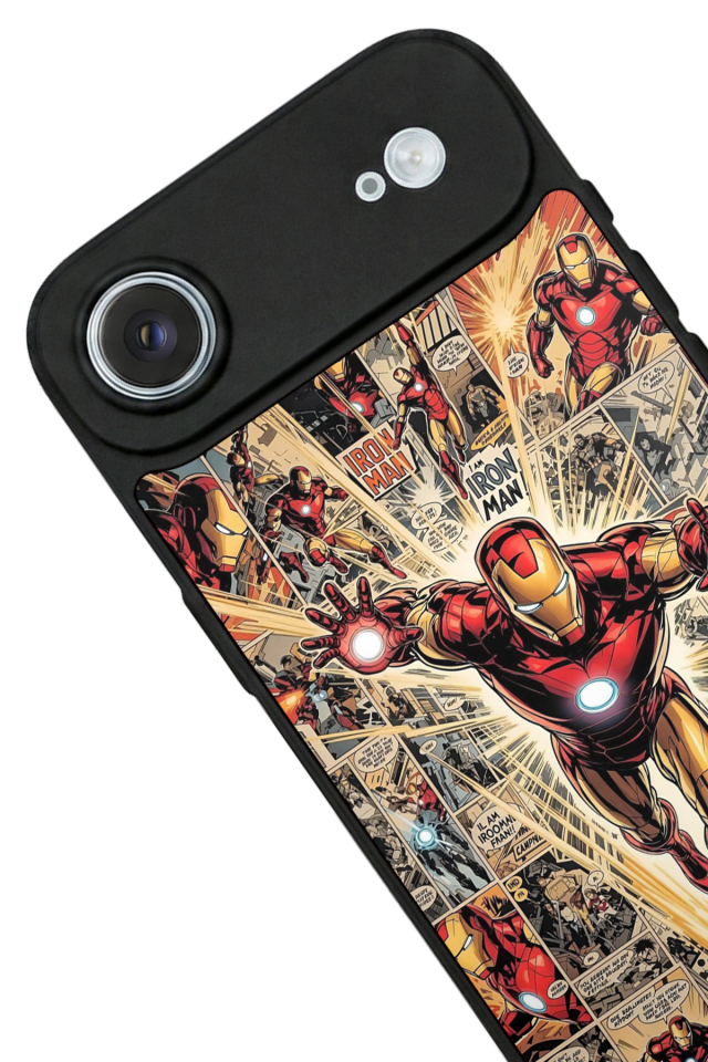 iPhone 17 Air Uyumlu  Iron Man ( Demir Adam ) Tasarımlı Glossy Premium Kılıf